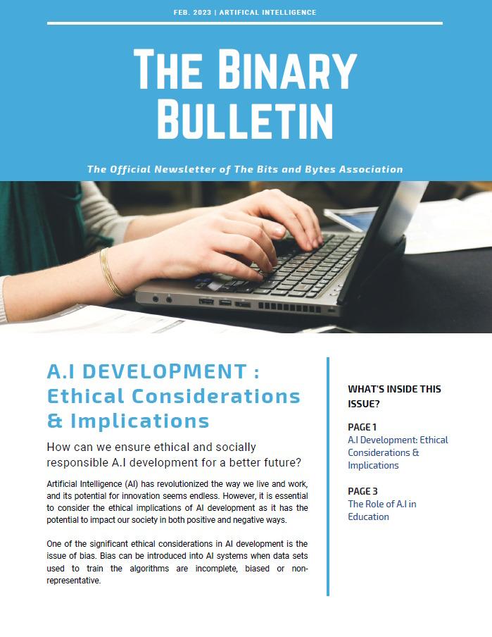 Newsletter Front Page